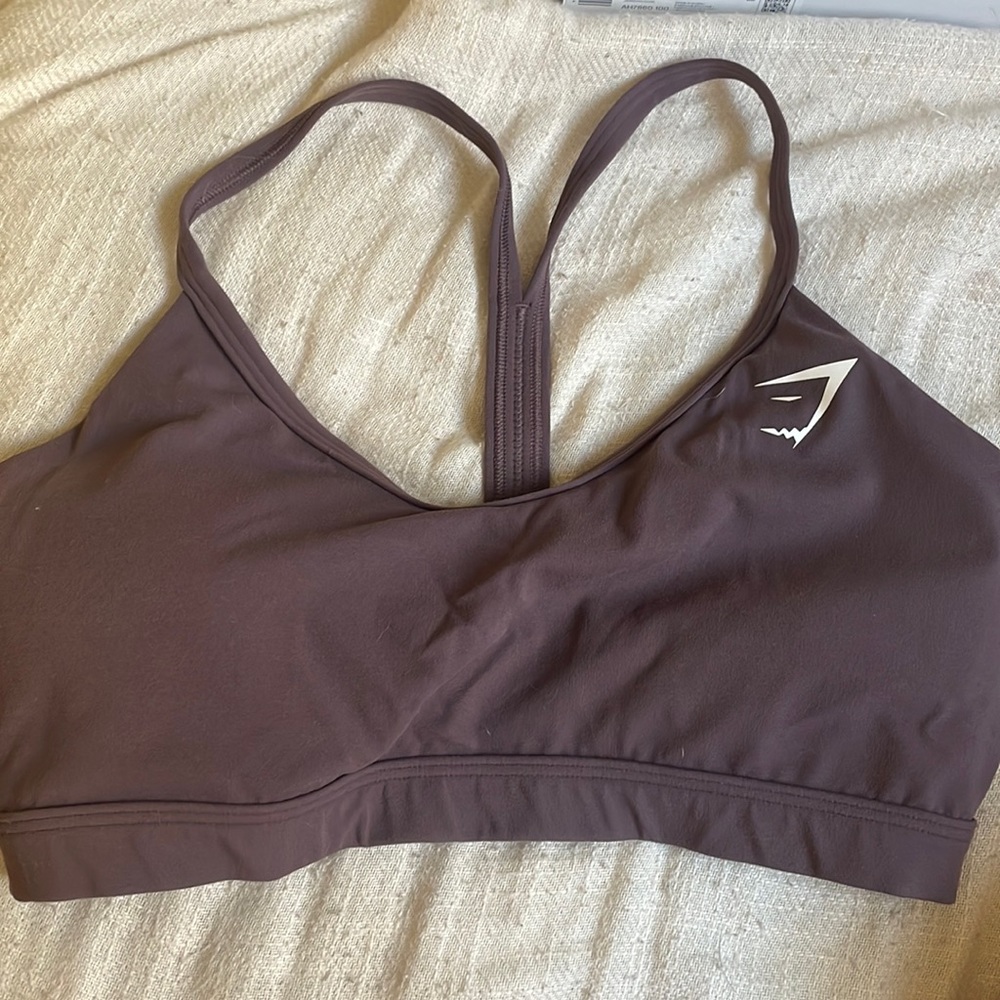 Gymshark V neck sports bra (Plum color)
